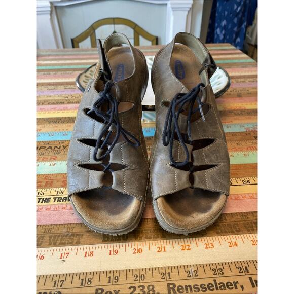 Wolky Kite Ghillie Lace Up Comfort Sandals Size 41 US 10 Leather Adjustable - Picture 2 of 13